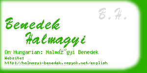 benedek halmagyi business card